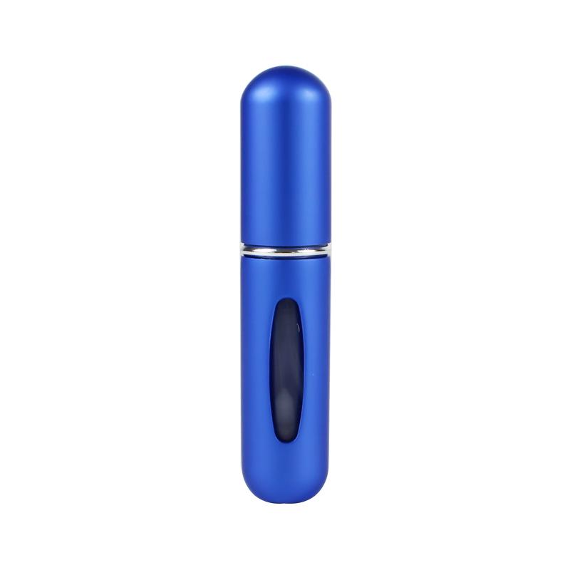 Mini flacon pulvérisateur de voyage rechargeable, atomiseur de parfum, avec technologie de pompe, 5ML, noir/argent/bleu/rouge/vert/rose