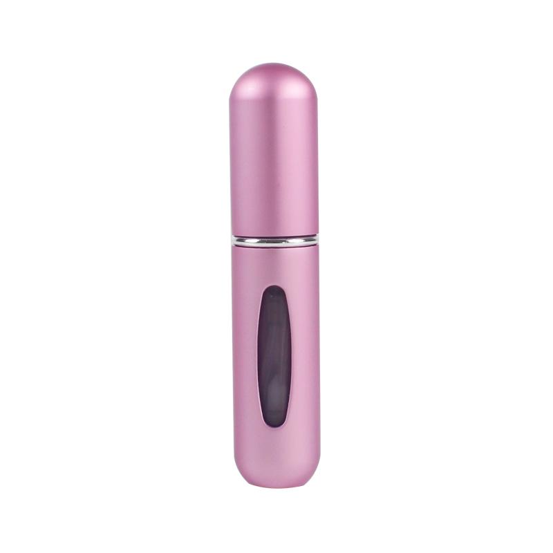 Mini flacon pulvérisateur de voyage rechargeable, atomiseur de parfum, avec technologie de pompe, 5ML, noir/argent/bleu/rouge/vert/rose